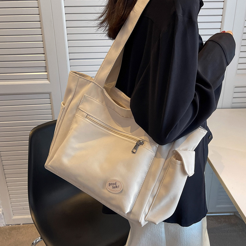 Canvas Bag Customized for Class Work Clothing Handbag Large Bag Women's 2025 New Canvas Bag Single Shoulder Canvas Bag
