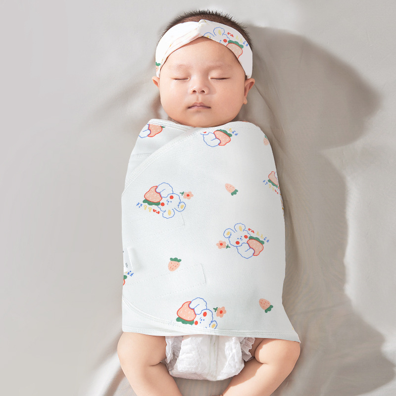 Picture of Baby Anti-Scare Sleeping Bag Spring Autumn and Winter Pure Cotton Newborn Baby Swaddling Towel Wrapping Towel Anti-Scare Sleeping Bag Artifact