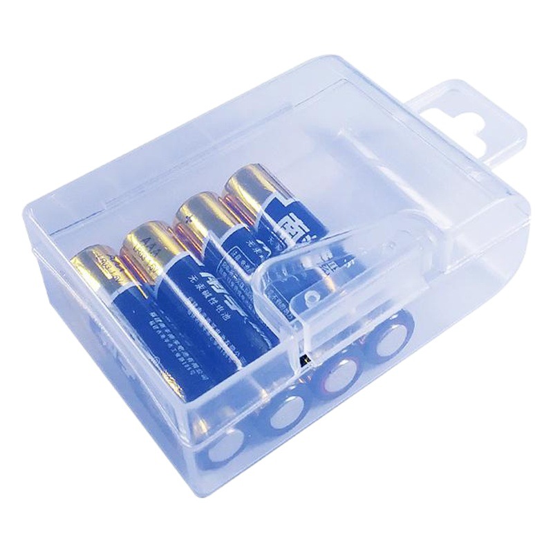 Transparent plastic box with hook stationery fishing gear accessories fish hook electronic components packaging box factory spot