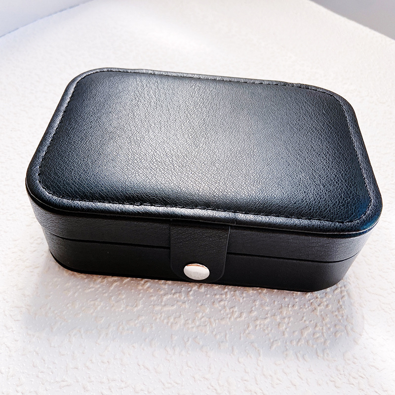 Picture of Jewelry Storage Box Pu Large Capacity Jewelry Packaging Earrings Necklace Portable Travel Jewelry Box Wholesale Zipper