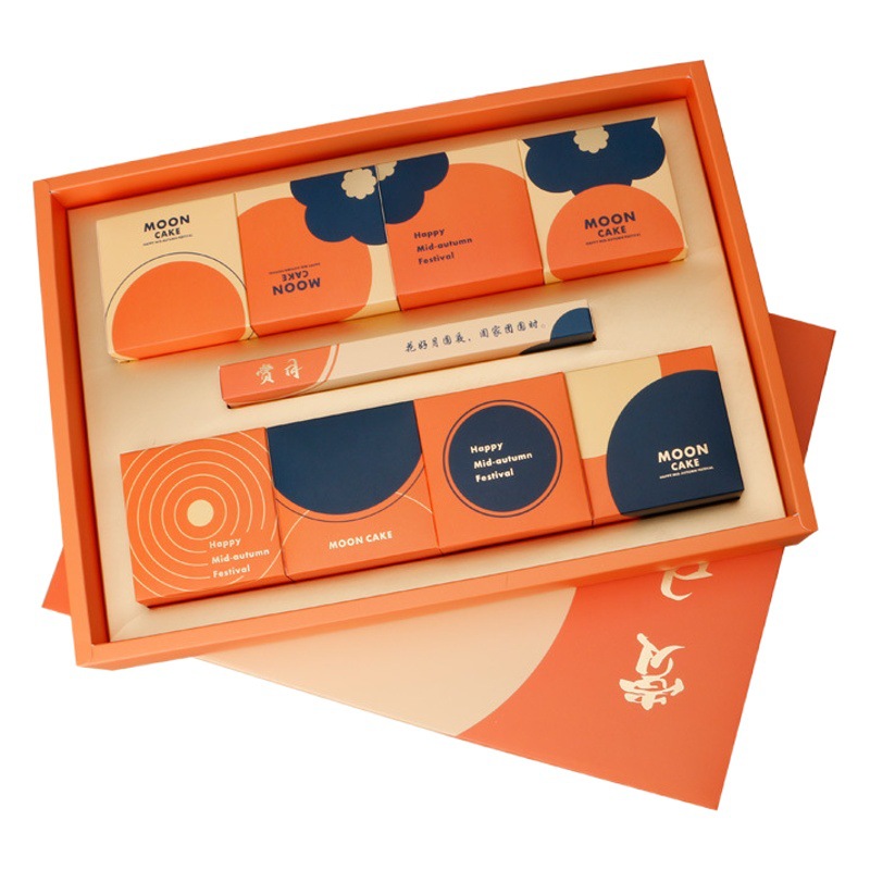 2024 New High-End Mid-Autumn Festival Mooncake Box Gift Egg Yolk Cake Mooncake Box Gift Box Packaging Box Wholesale