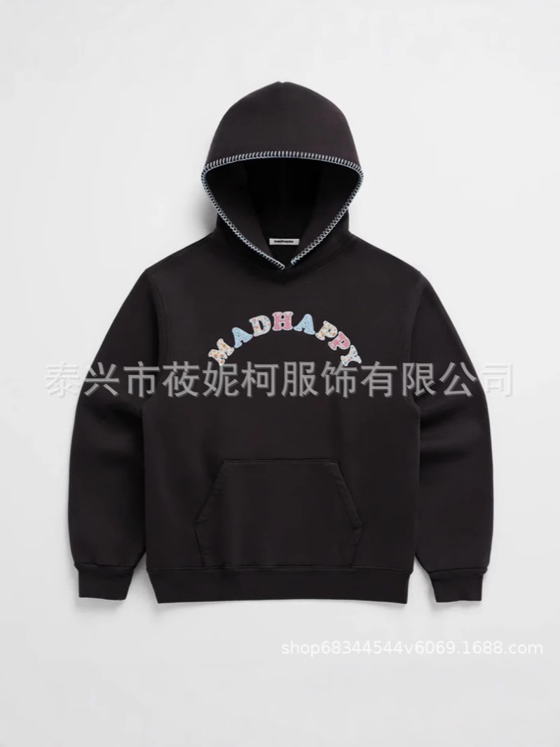 2024 Amazon Cross-border Hooded Sweat Printed Embossed Pullover Explosions Sweat