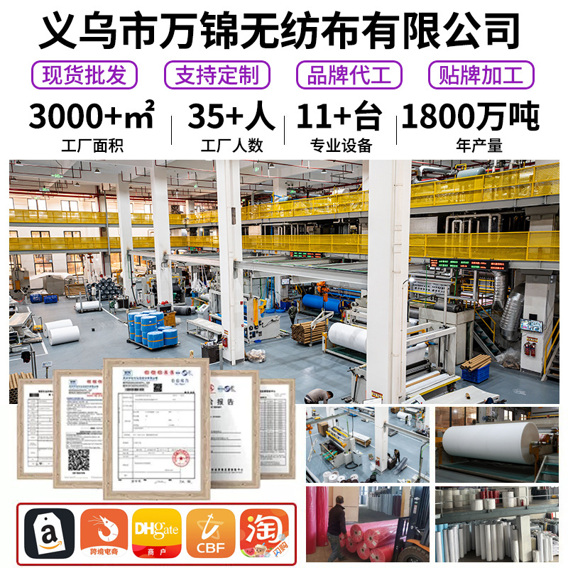 Picture of Black Pp Non-Woven Fabric Sofa Base Cloth Shopping Bag Car Clothing Composite 120g 150g Non-Woven Fabric Roll Material
