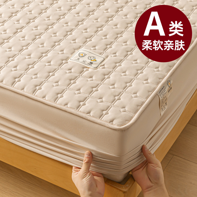 Picture of Waterproof urine-proof bed hat single piece thickened Simmons mattress protector all-inclusive bedspread 2024 new all-season universal