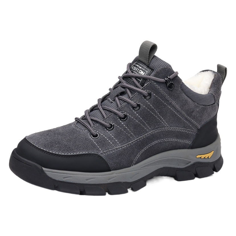 Winter wool men's cotton-padded shoes outdoor casual fleece-lined warm genuine leather cowhide men's shoes for middle-aged men winter shoes