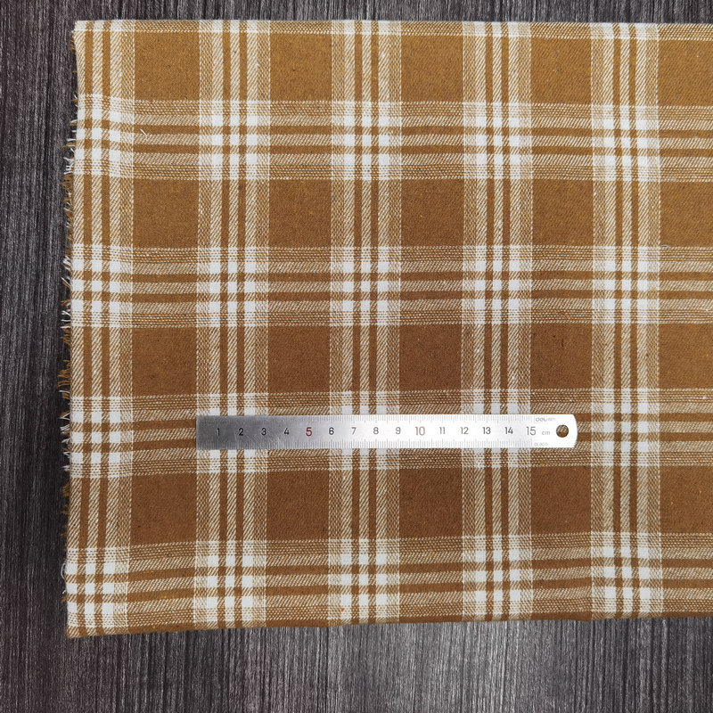 Picture of Spot twill sanding cotton plaid children's shirt plaid fabric 21 yarn-dyed flannel decorative fabric