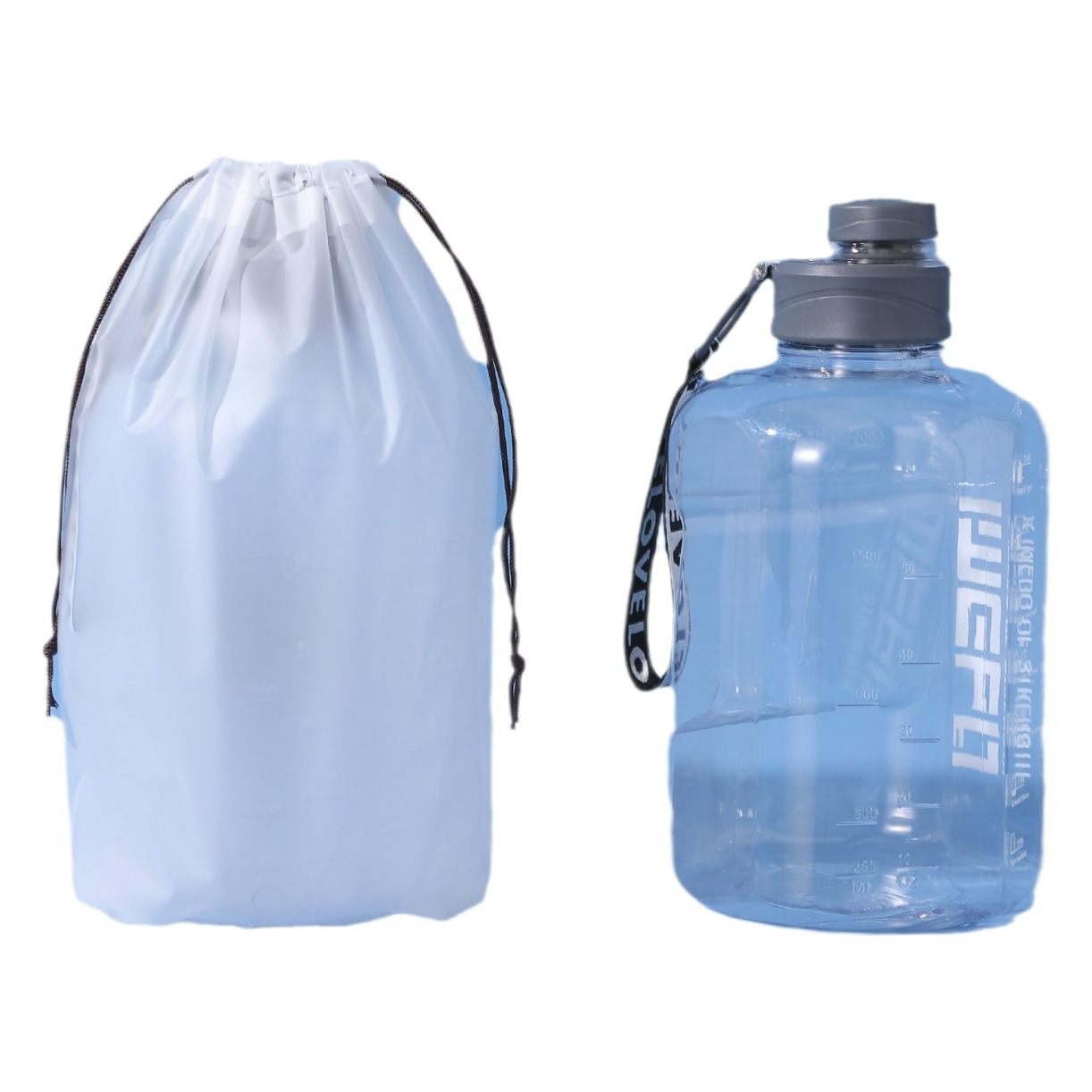 Frosted Drawstring Bag Wholesale Plastic Thickened Travel Portable Transparent Dustproof and Waterproof Storage Clothing Packaging Bag