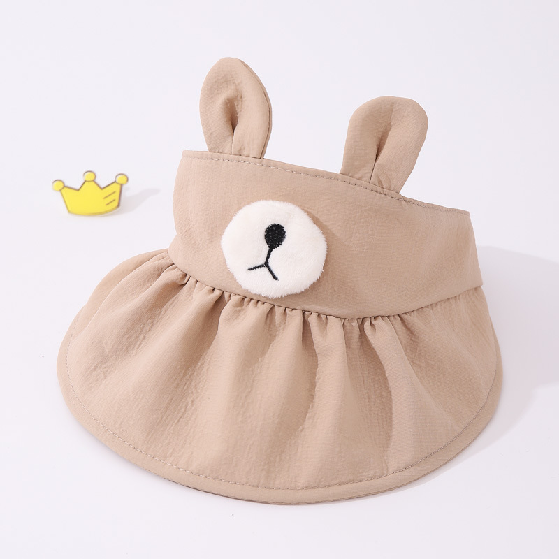 Picture of Baby Sunscreen Hat Summer Thin Children's Sun Hat Cute Bear Ears Baby Female Hat Sun Hat Empty Top
