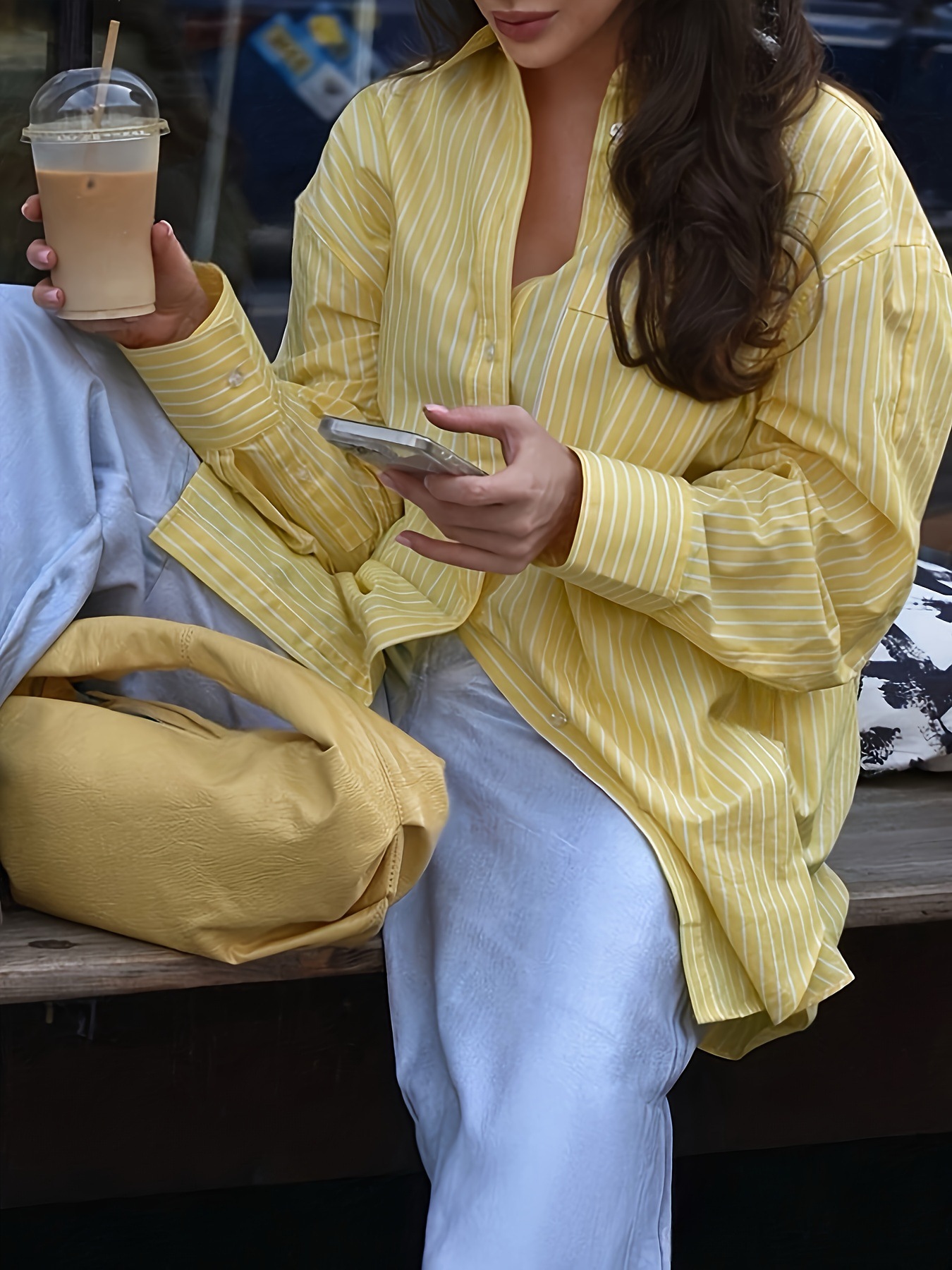Cross-Border Women's French European and American Style Striped Casual Shirt Women 2025 Spring New Striped Loose Shirt Blouse