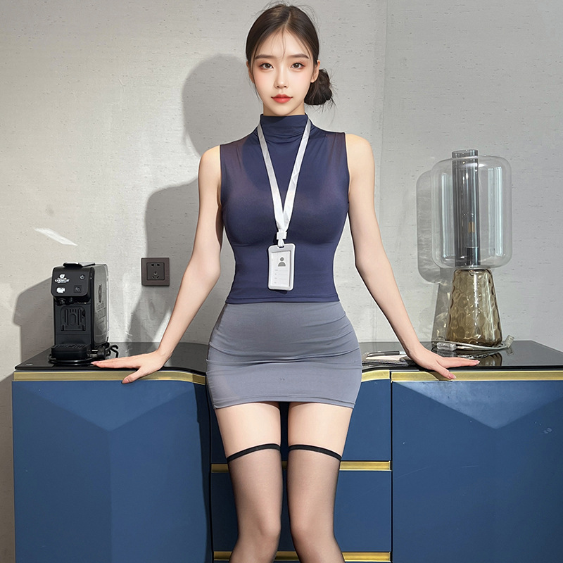 PXFS Erotic Lingerie Pure Secretary Hip Skirt Stewardess Uniform Free QQNY Love Lingerie Fun Female Abstinence 2490