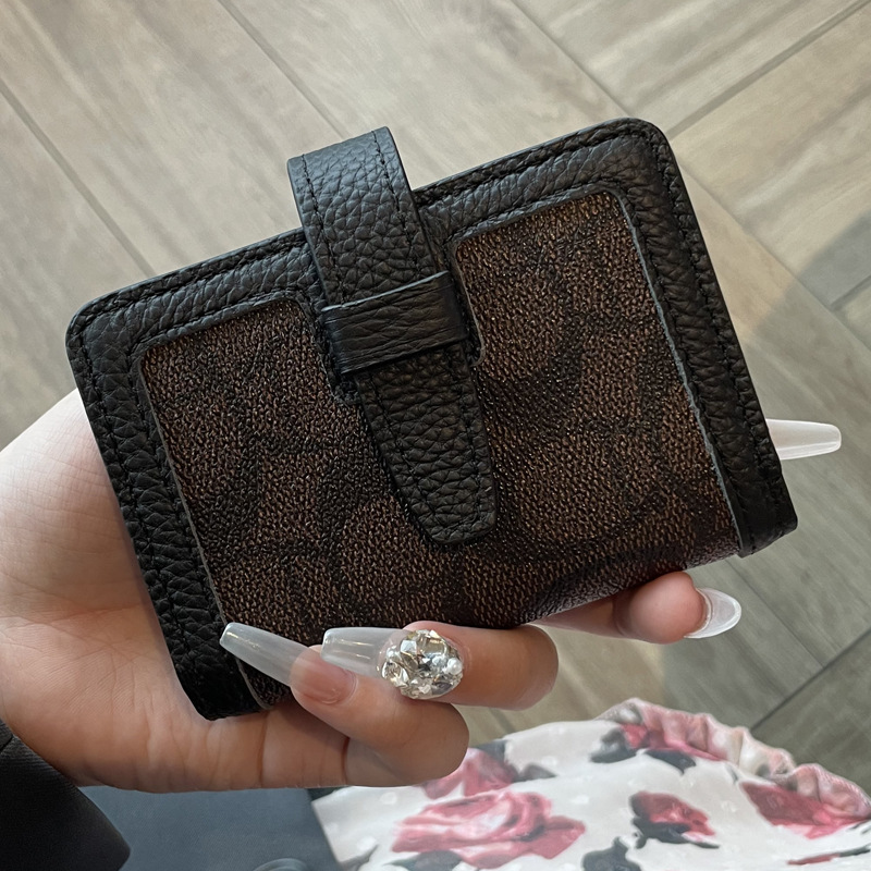 Picture of Top Layer Cowhide Driver's License Card Holder Women's Exquisite High-end Inner Canvas Wallet 2024 New Large Capacity ID Holder