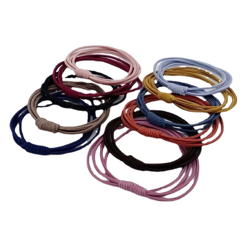 4-in -1 TikTok Net Red Hair Rope Hair Ring Small Fresh Korean Style Headwear Girly Heart Tie Hair Accessories Four-in-One Rubber Tendons