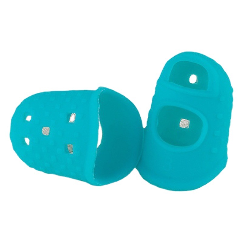 Guitar Finger Cover Folk Acoustic Guitar Silicone Finger Cover Anti-Pain Anti-Slip Protective Cover Practice Knocking Finger Cover