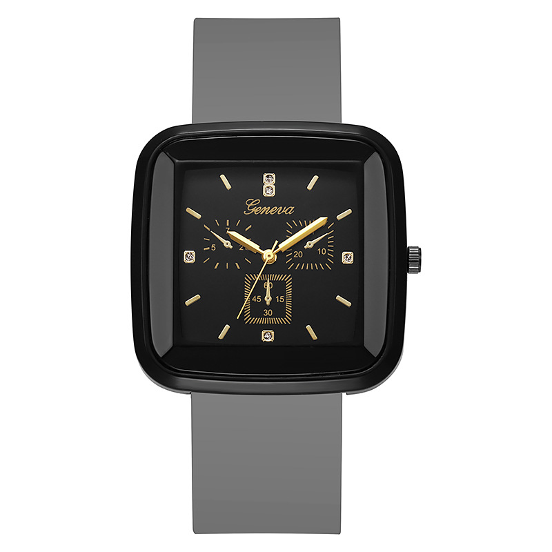 Picture of Square Fashion Autumn and Winter Niche Student Watch Simple Silicone Strap Ins Korean Style Women's Watch Quartz Watch Women