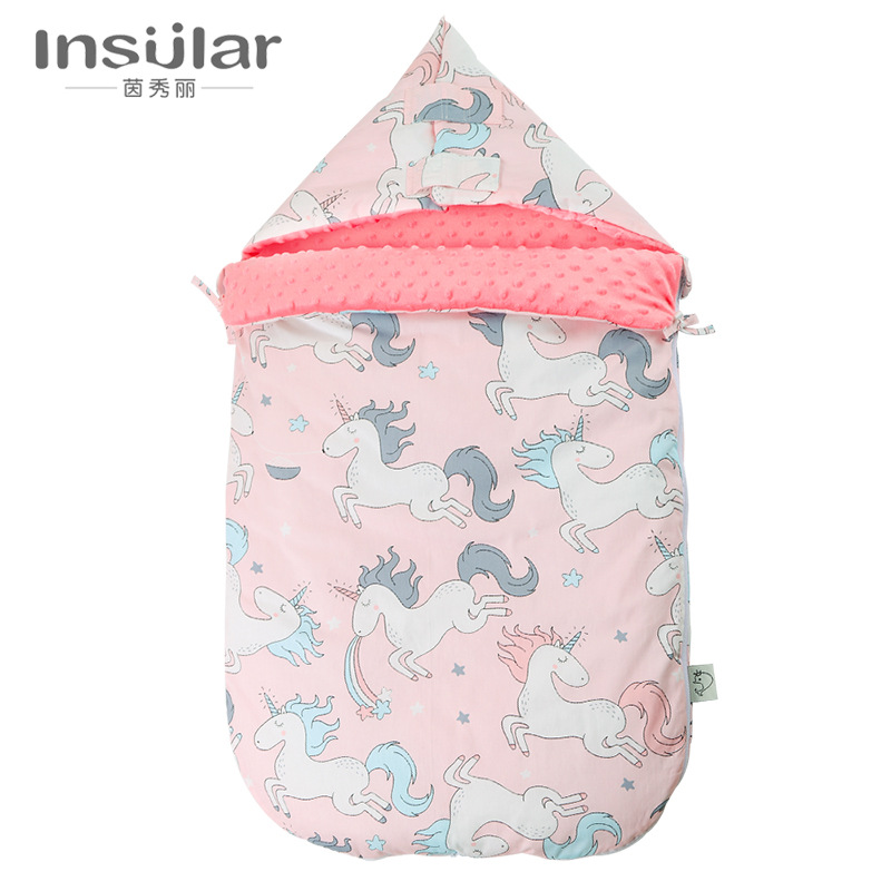 Picture of Baby Doudou Blanket Cotton Thickened Anti-startling Baby Sleeping Bag Autumn and Winter Dual-use Newborn Sleeping Bag Wholesale