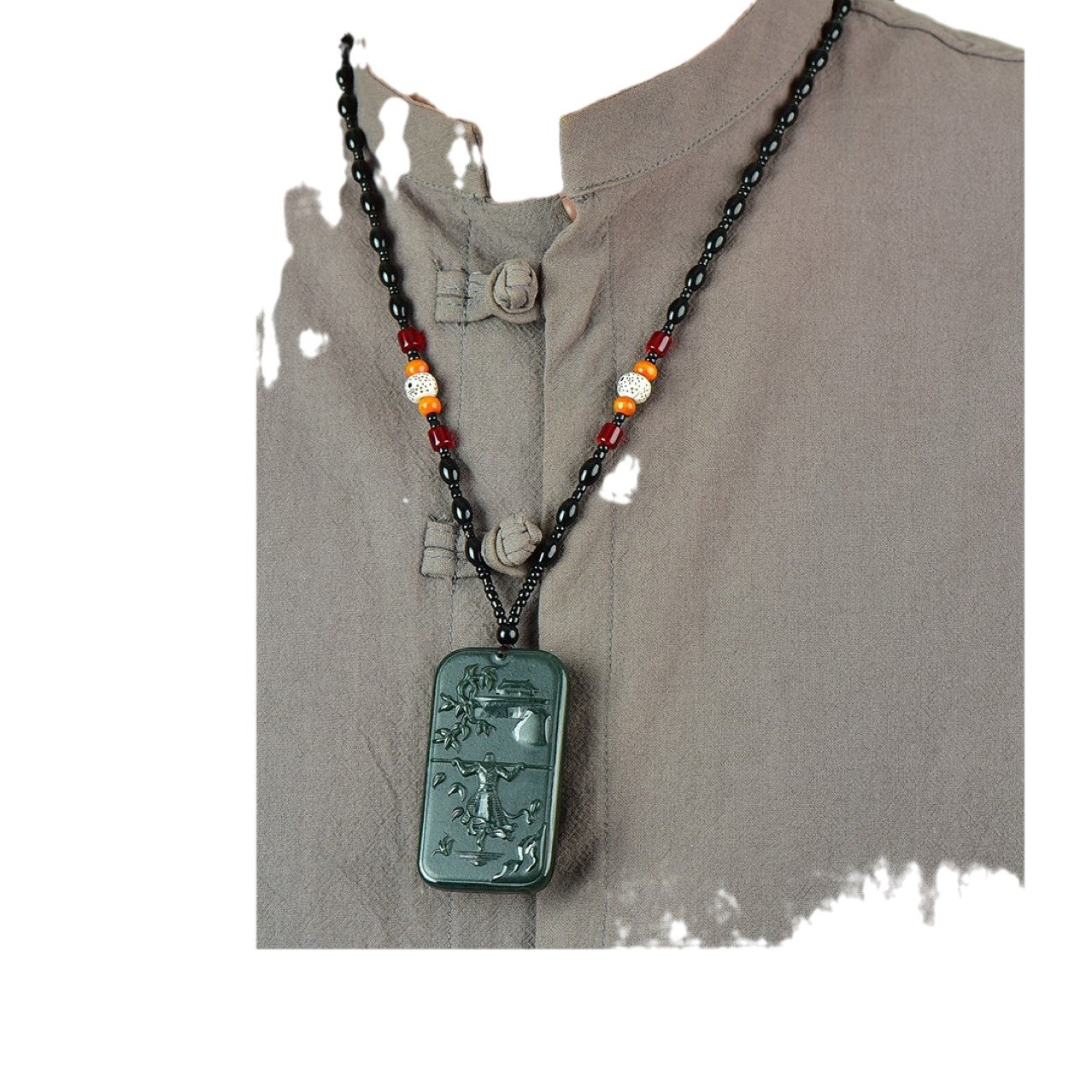 Picture of Xinjiang Hetian Jade Great Sage Guanyin Maitreya Pendant Jade Eight Patron Deity Twelve Zodiac Tiger Pendant Live