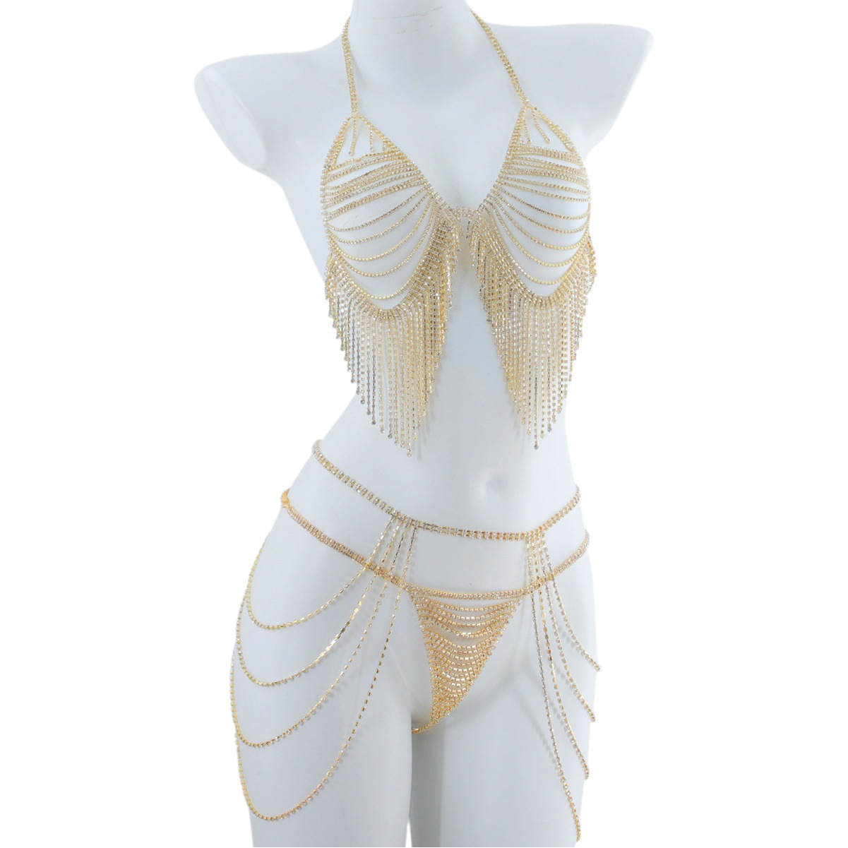 Amazon Hot Sexy Tassel Body Chain suit Nightclub Shining Fun European and American Jewelry body chain