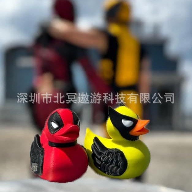 Deadpool and Wolverine Duck New Strange spoof little yellow duck toy car decoration ornaments