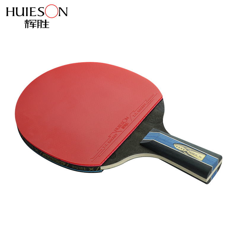 Picture of Huisheng Table Tennis Four-Star Single Racket Original Racket Set Double-Sided Anti-Grip Beginner Table Tennis Racket Four-Star Straight Racket
