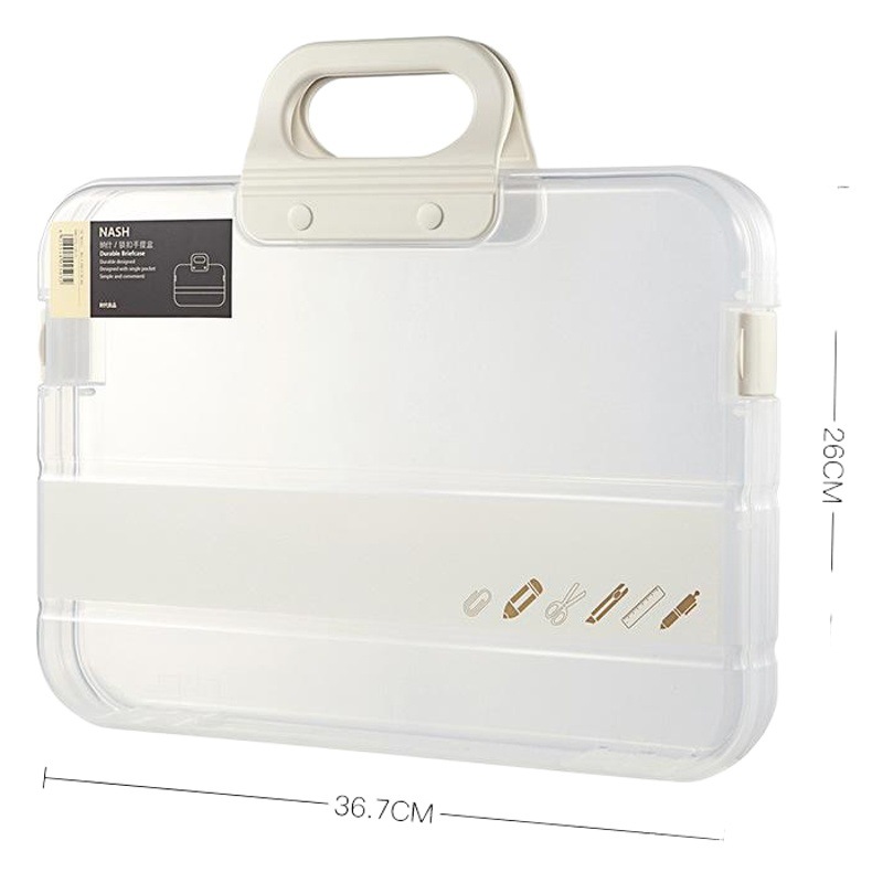 Transparent plastic file bag wholesale large folder A4 calligraphy data bag test paper data storage bag organ bag