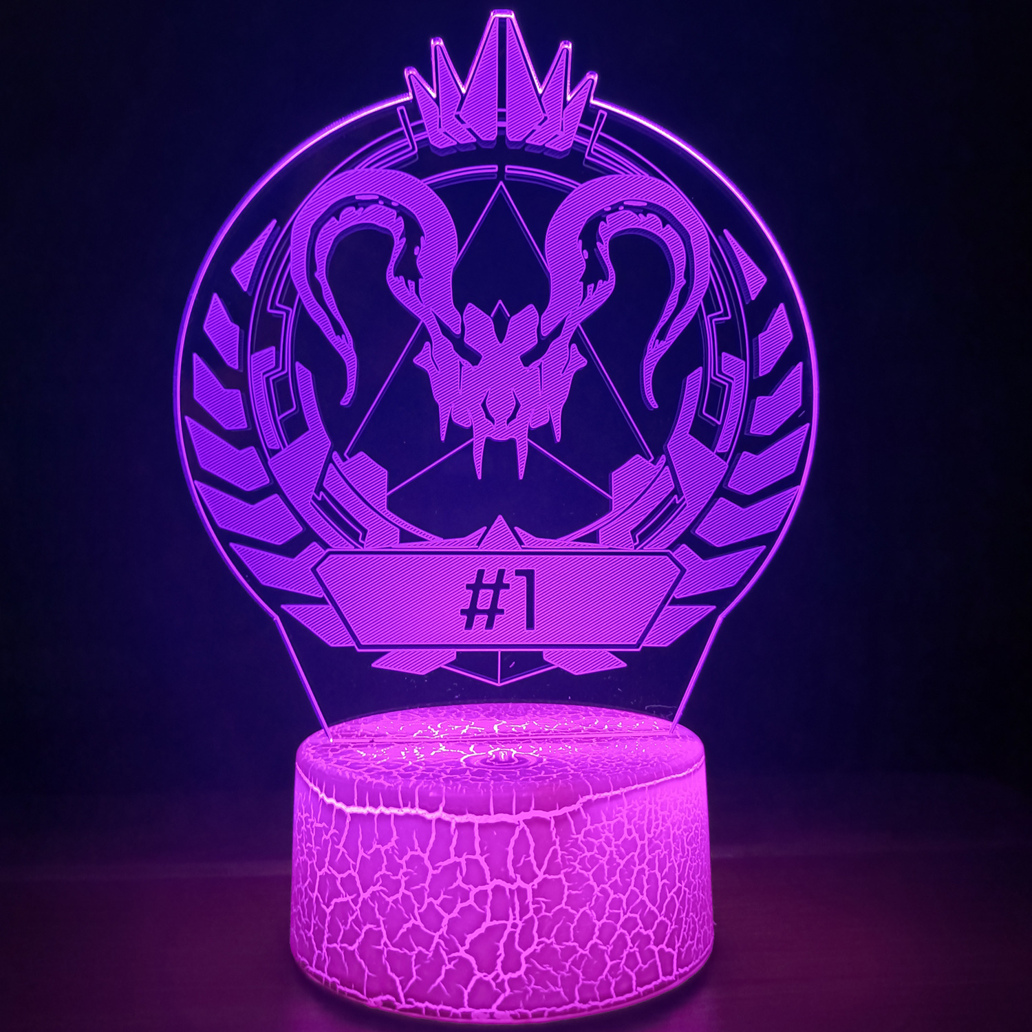 New 3D Nightlight APEX Hero Hunter Badge Desktop Decorative Light Acrylic Atmosphere Light Hot Selling Gift