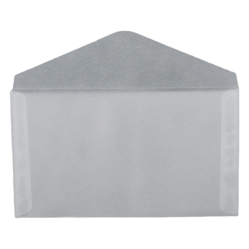 Environmental protection foreign trade sulfate paper cellophane file bag white translucent small size No. 35 No. 2 frosted pear paper envelope