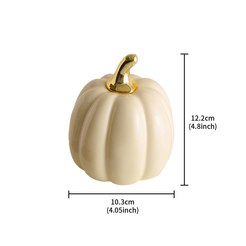 Picture of Nordic creative white ceramic pumpkin decoration desktop decoration home decoration Halloween gift