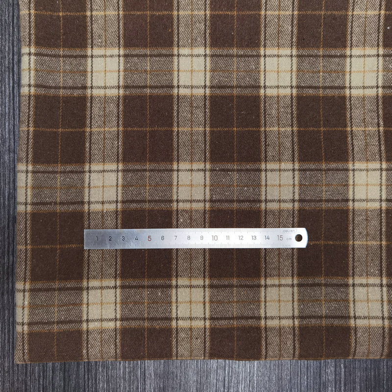 Picture of Spot twill sanding cotton plaid children's shirt plaid fabric 21 yarn-dyed flannel decorative fabric