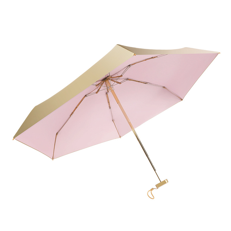 Picture of Manual Parasol with Sun Protection and Uv Protection, Small Gold Umbrella, Flat 40% off Titanium Gold Gift Box, Custom Sun Umbrella, Small and Fresh Style