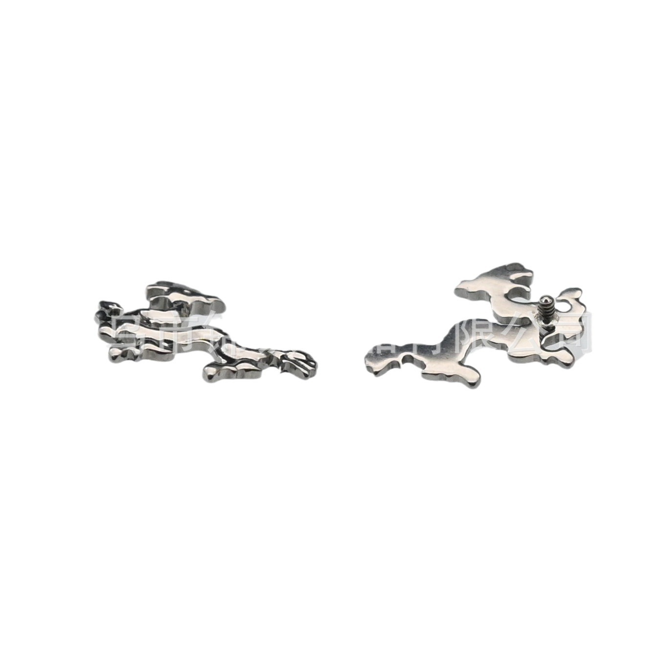 Picture of F136 Titanium Alloy Personalized Chinese Dragon Earrings Internal Thread National Style Dragon Ear Bone Nails Lip Nails Piercing Ear Jewelry Cross-Border