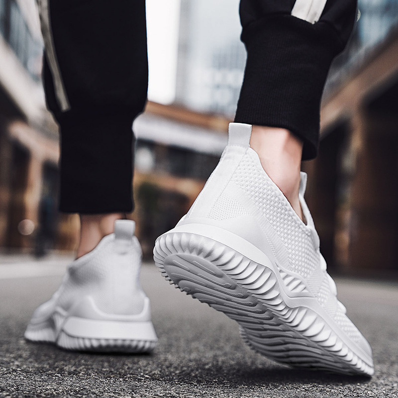 Picture of C863 Spring Low-top Casual Flying Woven Shoes Lace-up Lightweight Breathable Mesh Men's Shoes Large Size Cross-border Sports Running Shoes