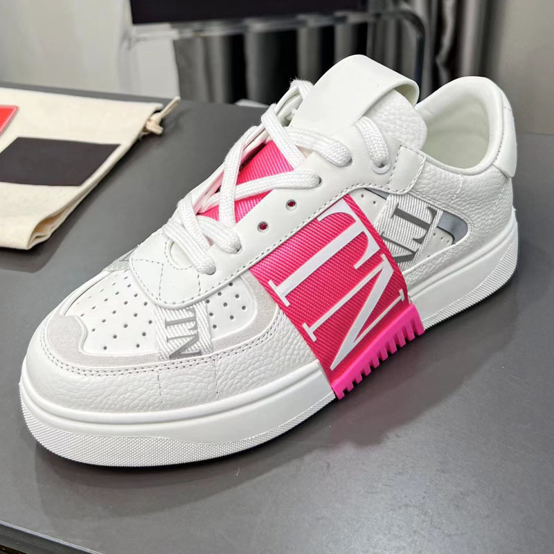 Cross-Border New White Shoes for Men and Women, Couples' Thick-Soled Heightening Lace-Up Color Matching Letters, Breathable, Fashionable and Simple
