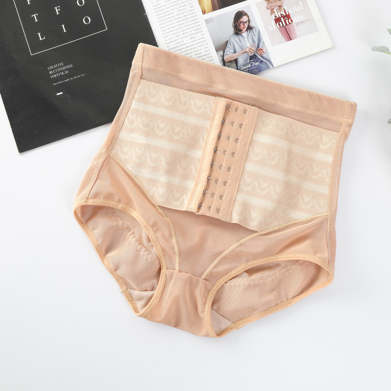 Picture of New Thin Buckle High Waist Women's Postpartum Body Shaping Pants Waist Body Stomach Lifting Hip Body Belly Tinting Underwear