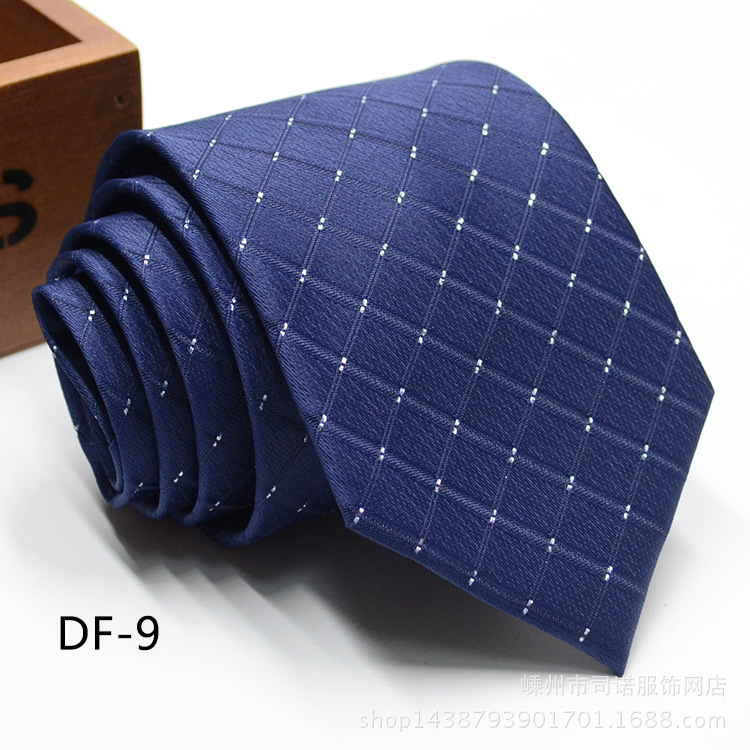 Picture of Tie business formal men's tie polyester yarn Arrow 8cm business tie