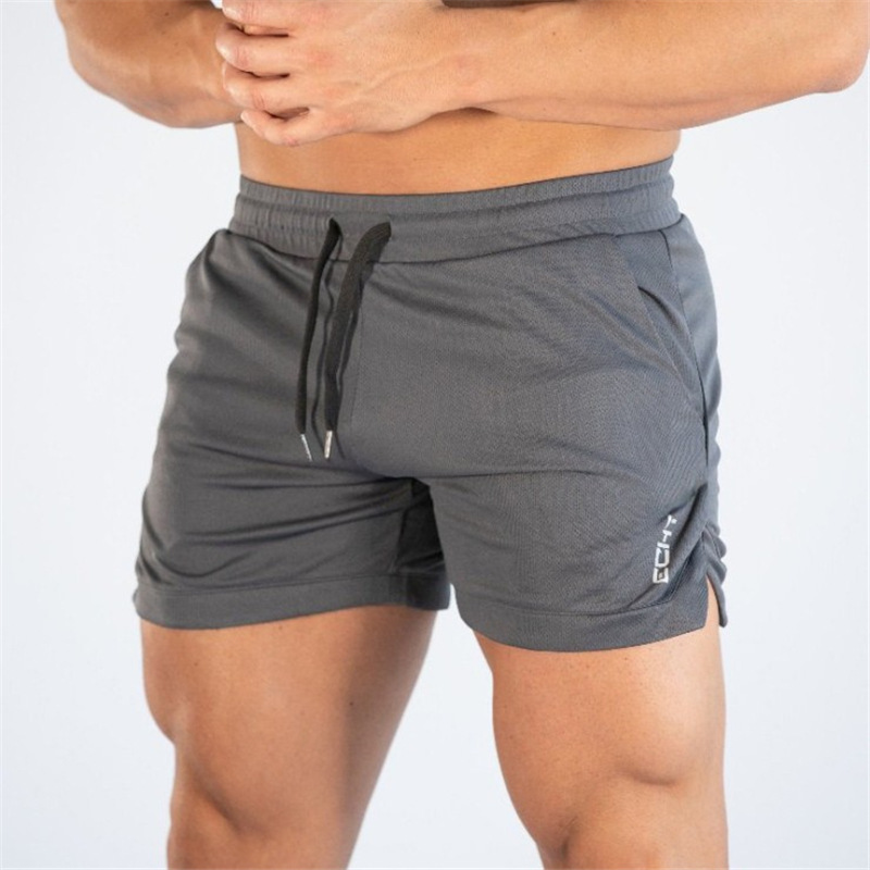 Summer Thin Mesh Sports Shorts Men's Breathable Trendy Muscle Fitness Training Three-Point Pants Running Sports Pants