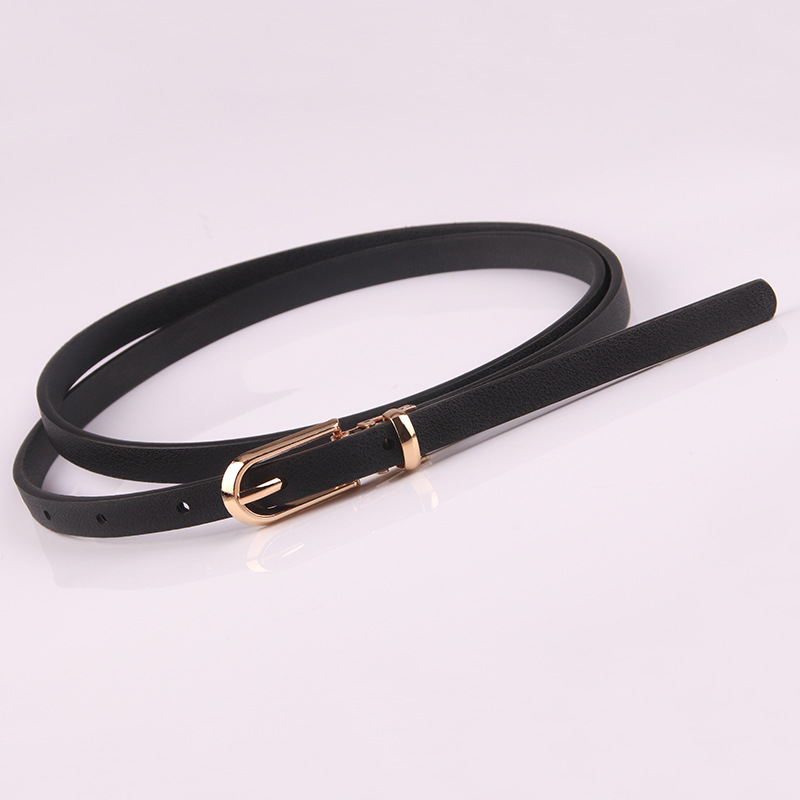 Picture of New Multicolor Decorative dress with Sweater Thin Belt Women's All-match Pin Buckle PU Small Belt Korean Style Trouser Belt
