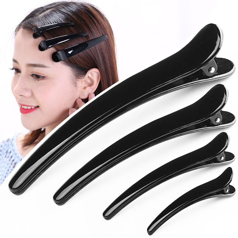 Picture of Hot-selling black duckbill clip barber shop common style sea clip 4 sizes frosted beauty hairpin small gift batch