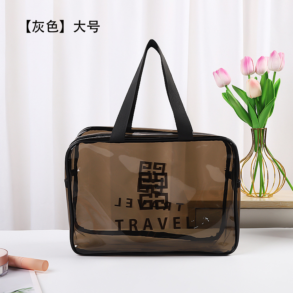 Picture of Transparent Cosmetic Bag Pvc Toiletry Bag Business Trip Cosmetics Bag Waterproof Large Capacity Satchel Cosmetic Bag Cosmetics Bag