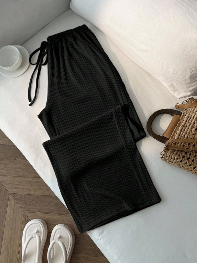 2025 spring, summer and autumn cross-border Europe and the United States Amazon's new fashion women's clothing elegant and versatile elastic casual trousers