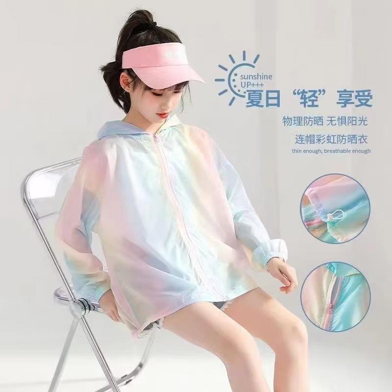 Picture of Girls' Sun Protection Clothing, Lightweight Summer Style for Children, 2025 New Breathable Ice Silk Jacket for Older Girls, Summer Wear
