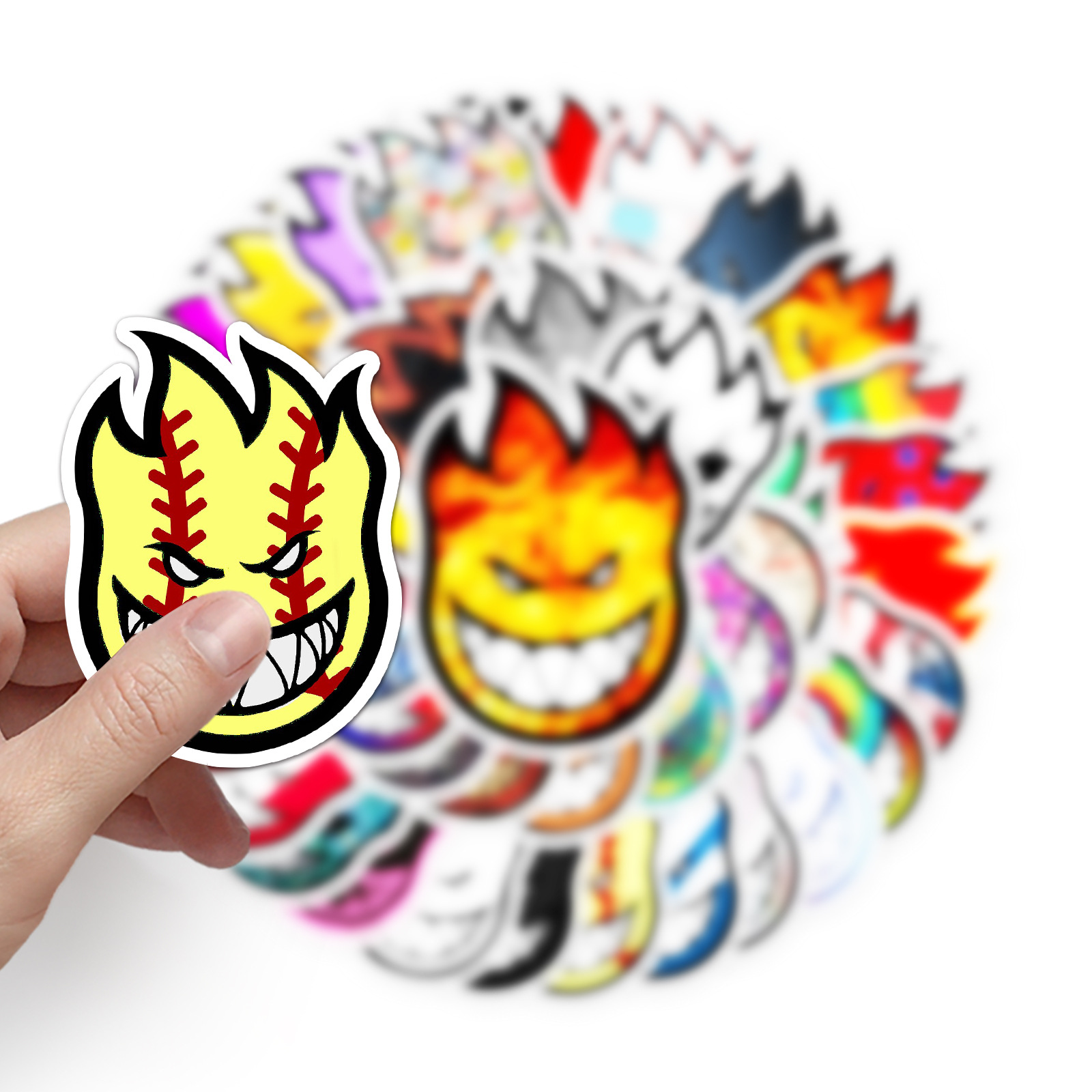 Picture of 50 small fire graffiti stickers personalized cross-border cool tide brand DIY skateboard cup luggage stickers wholesale