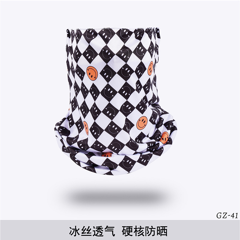 Picture of Outdoor ice silk mask changeable ear scarf men's and women's bicycle riding hood collar sun protection scarf summer