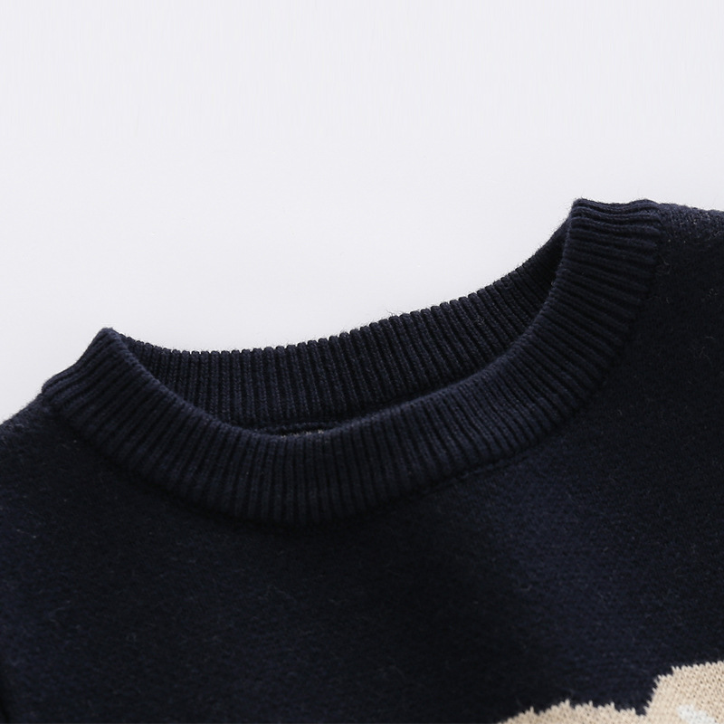Picture of Scandinavian Bear Foreign Trade Children's Clothing Infant Knitted Jumpsuit Boy Baby Autumn Clothing Autumn and Winter Outerwear Woolen Harness