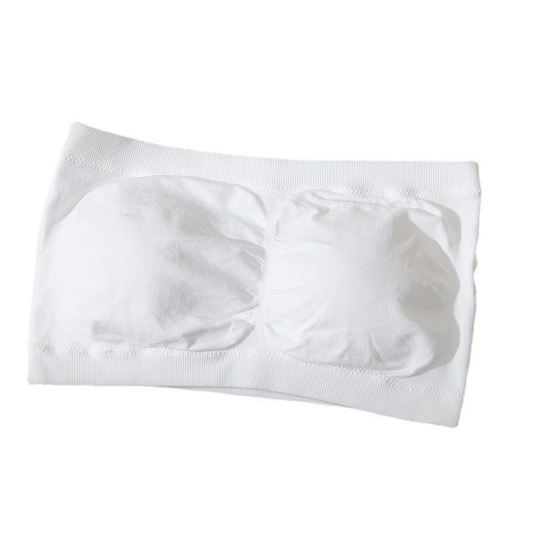 Picture of Strapless Beautiful Back Wrapped Chest Tube Top Intimates for Women Invisible Anti-Exposure Girl Inner Wear Bra with Padded Vest Large Size