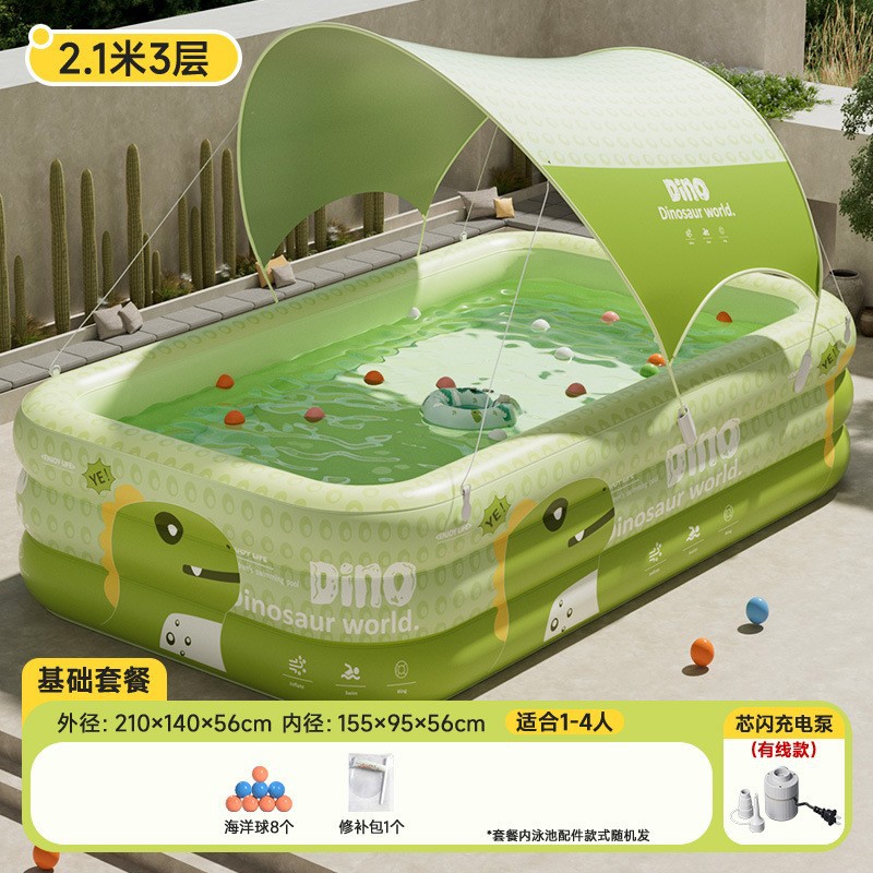 Picture of Children's Inflatable Swimming Pool Baby Indoor Home Swimming Pool Outdoor Large Foldable Children's Swimming Pool