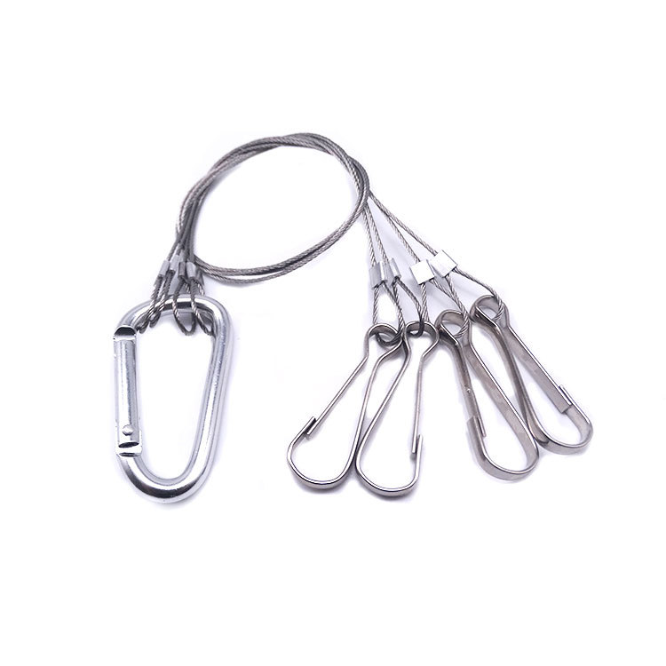 Picture of Lighting Sling Line, Plant Lamp Hook, Lamp Sling, Safety Rope, Anti-Falling Rope Line, One-To-Four Rope Lock Hook, Led