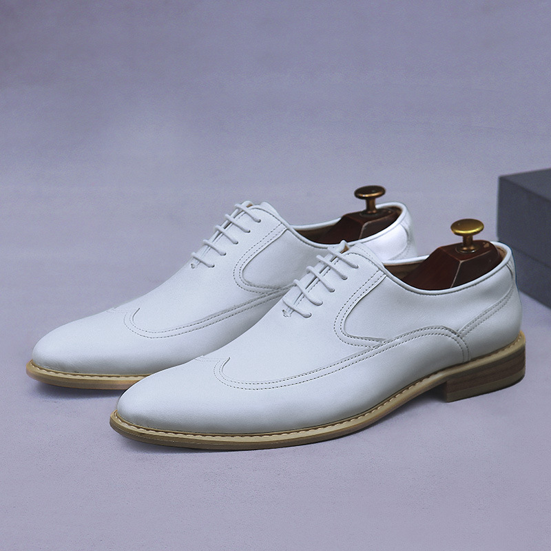 [presale Non-in stock] New Leather Shoes Men's Leather Business Dress Men's Cowhide British Lace-up Fashion Wedding Shoes
