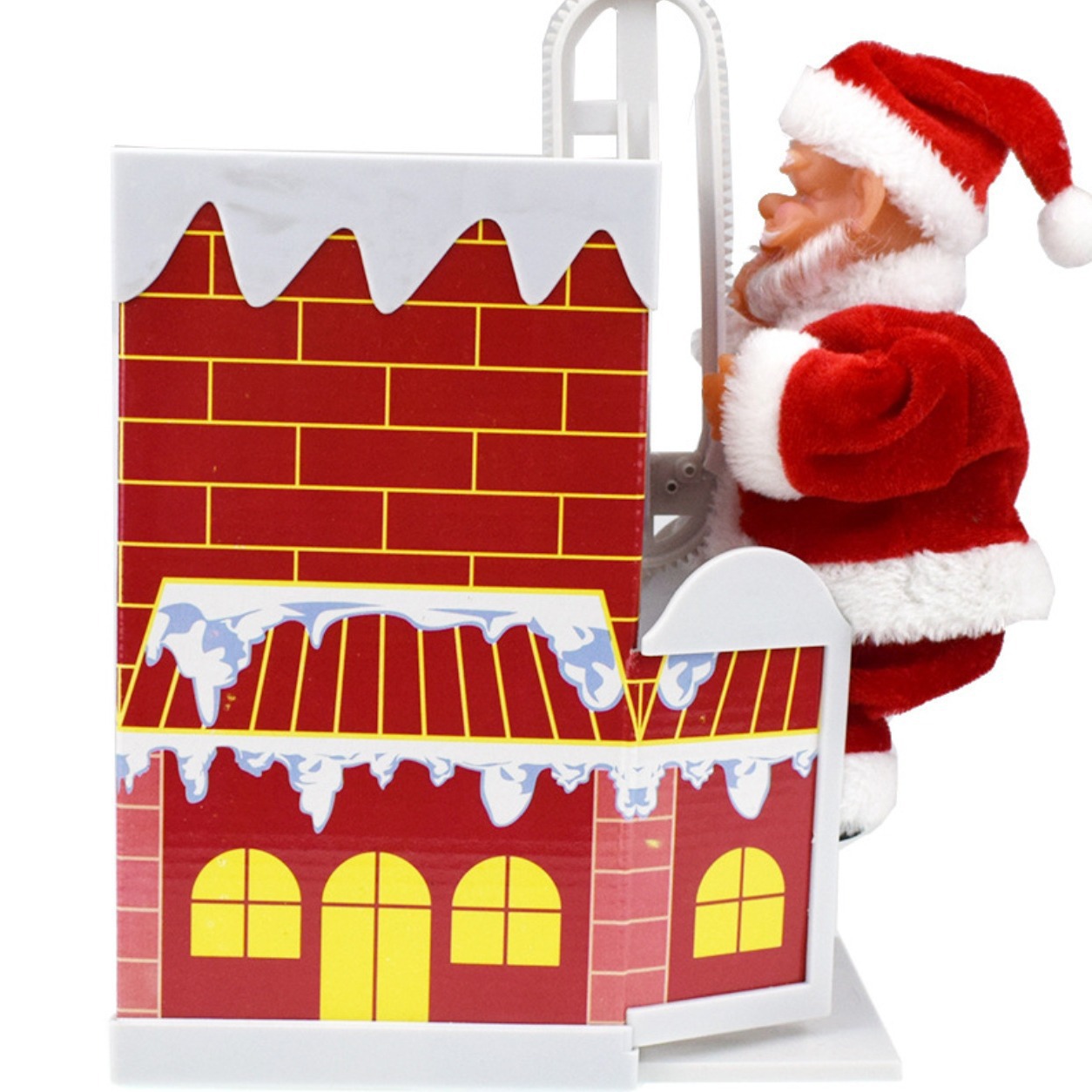 Climbing Chimney Santa Claus Electric Toy Climbing Beads Climbing Ladder Santa Claus Ornaments Christmas Decoration Gifts