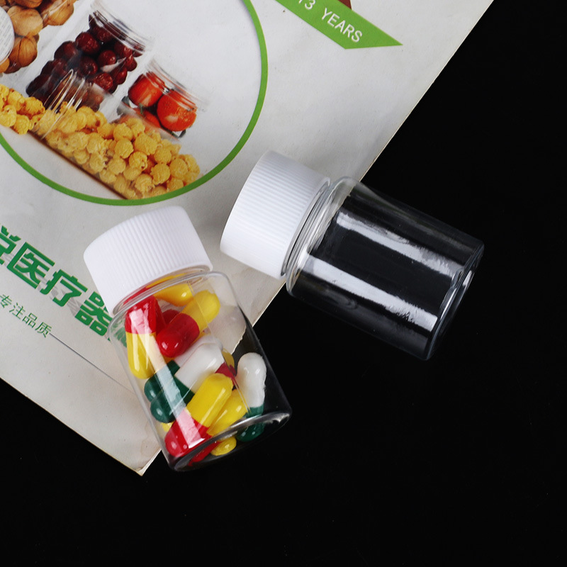 Spot 30ml transparent big mouth bottle solid liquid bottle health care products small Alcohol reagent bottle empty bottle