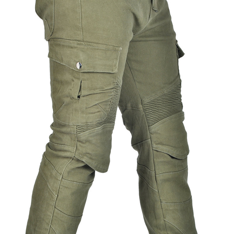 Picture of VOLERO motorcycle jeans men and women knight army green overalls anti-fall pants motorcycle anti-fall 06 riding pants